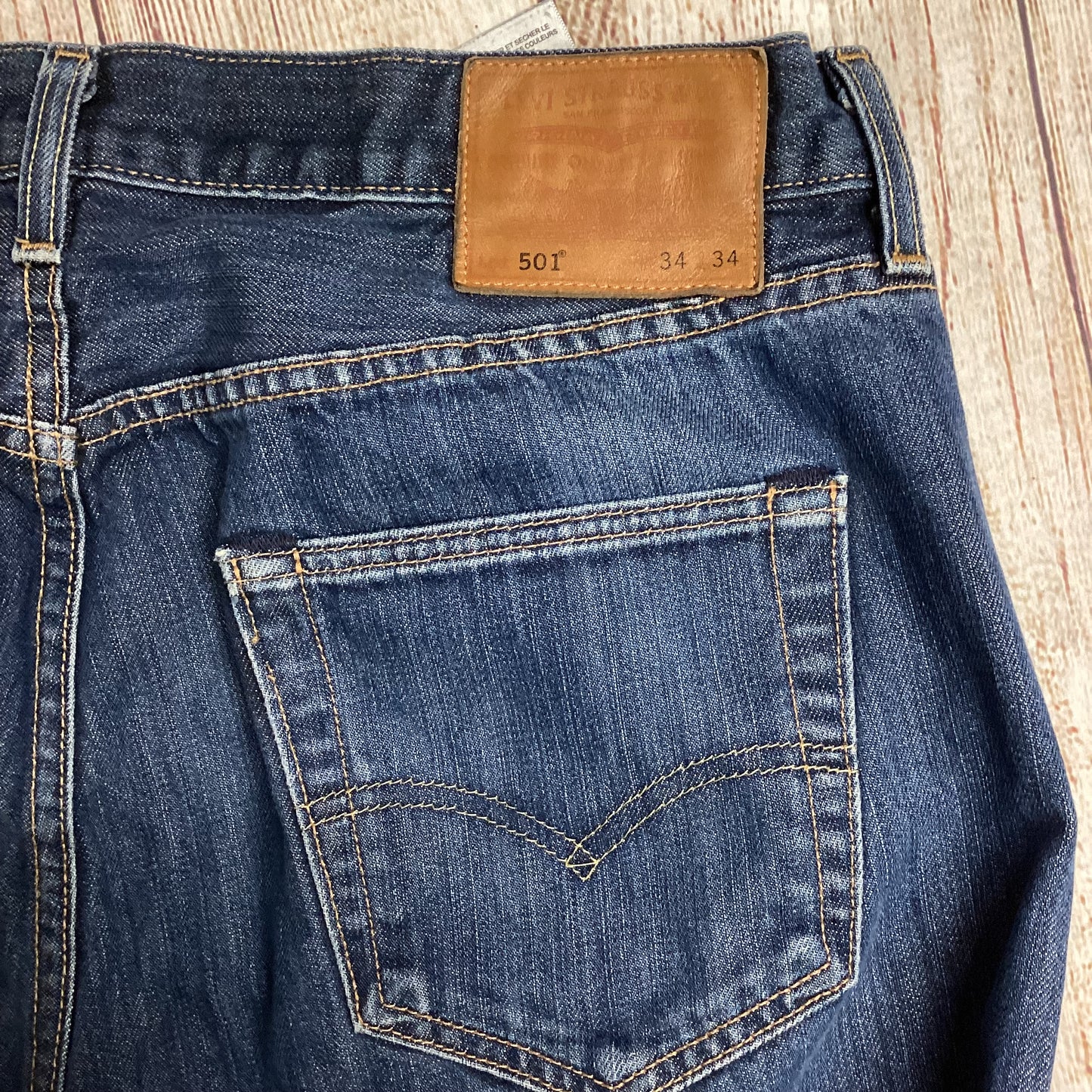 Levis 501 Blue Cotton Jeans W34 L34