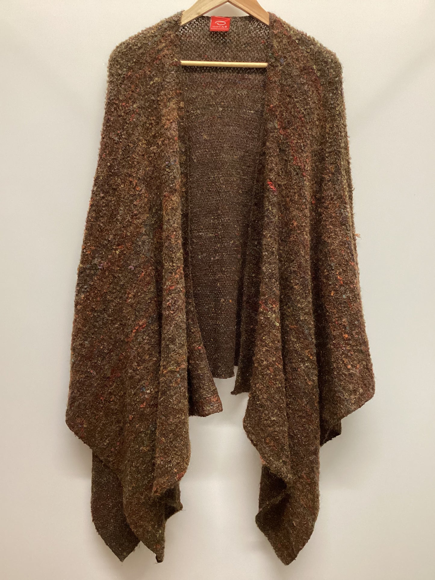 Oscar de la Renta Shawl Knit Multicolour Cape