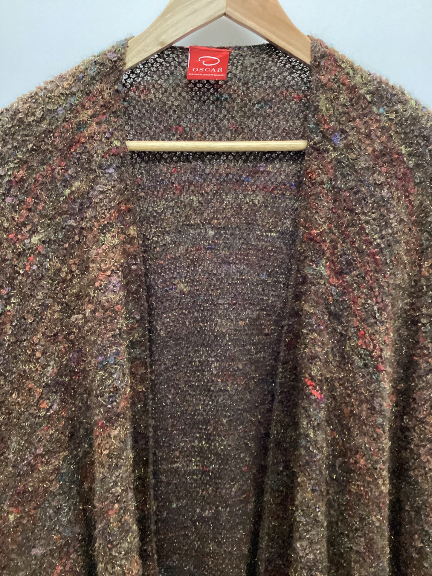 Oscar de la Renta Shawl Knit Multicolour Cape