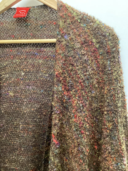 Oscar de la Renta Shawl Knit Multicolour Cape