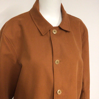 Folk Made in England Burnt Orange Brown Coat Size L (4 on label)