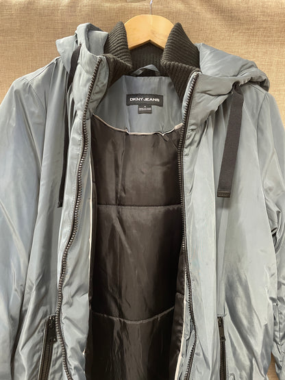 DKNY Grey Green Padded Jacket Small