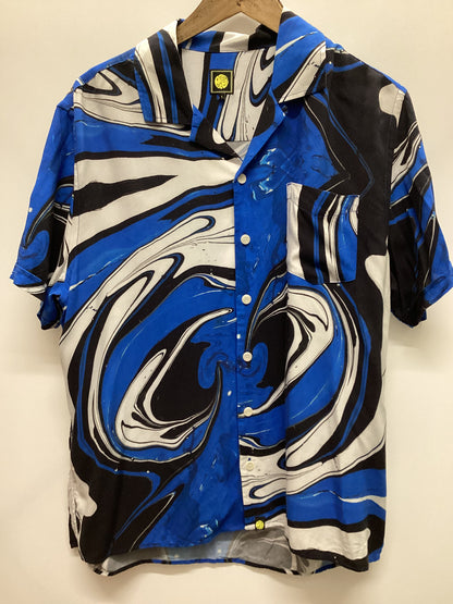 Pretty Green Smiley Originals Blue Marble Shirt Size L