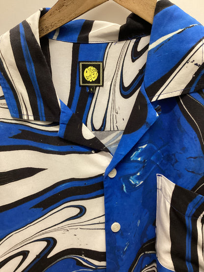 Pretty Green Smiley Originals Blue Marble Shirt Size L