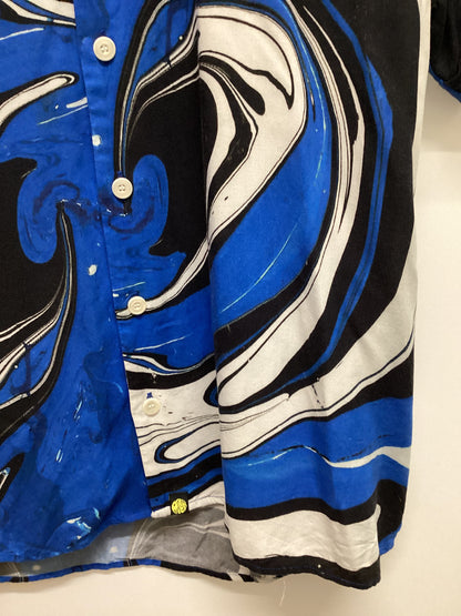 Pretty Green Smiley Originals Blue Marble Shirt Size L