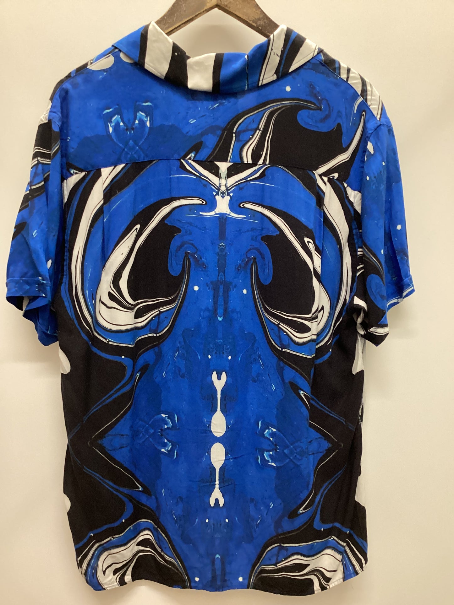 Pretty Green Smiley Originals Blue Marble Shirt Size L