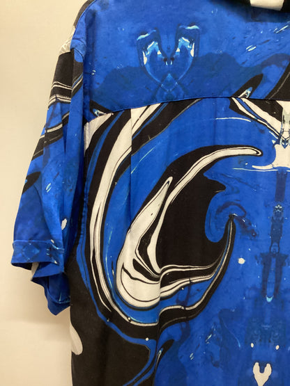 Pretty Green Smiley Originals Blue Marble Shirt Size L