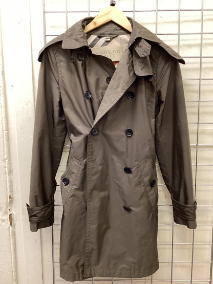 Burberry Brit Hooded Rain Jacket – Khaki Polyamide – XS