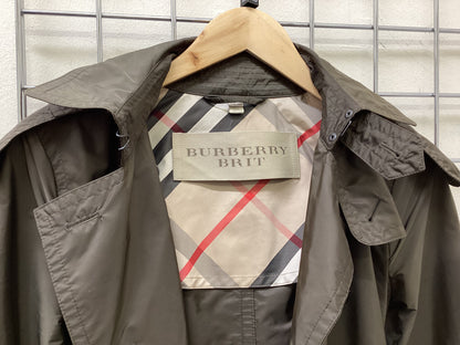 Burberry Brit Hooded Rain Jacket – Khaki Polyamide – XS