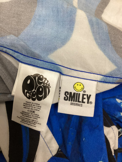 Pretty Green Smiley Originals Blue Marble Shirt Size L