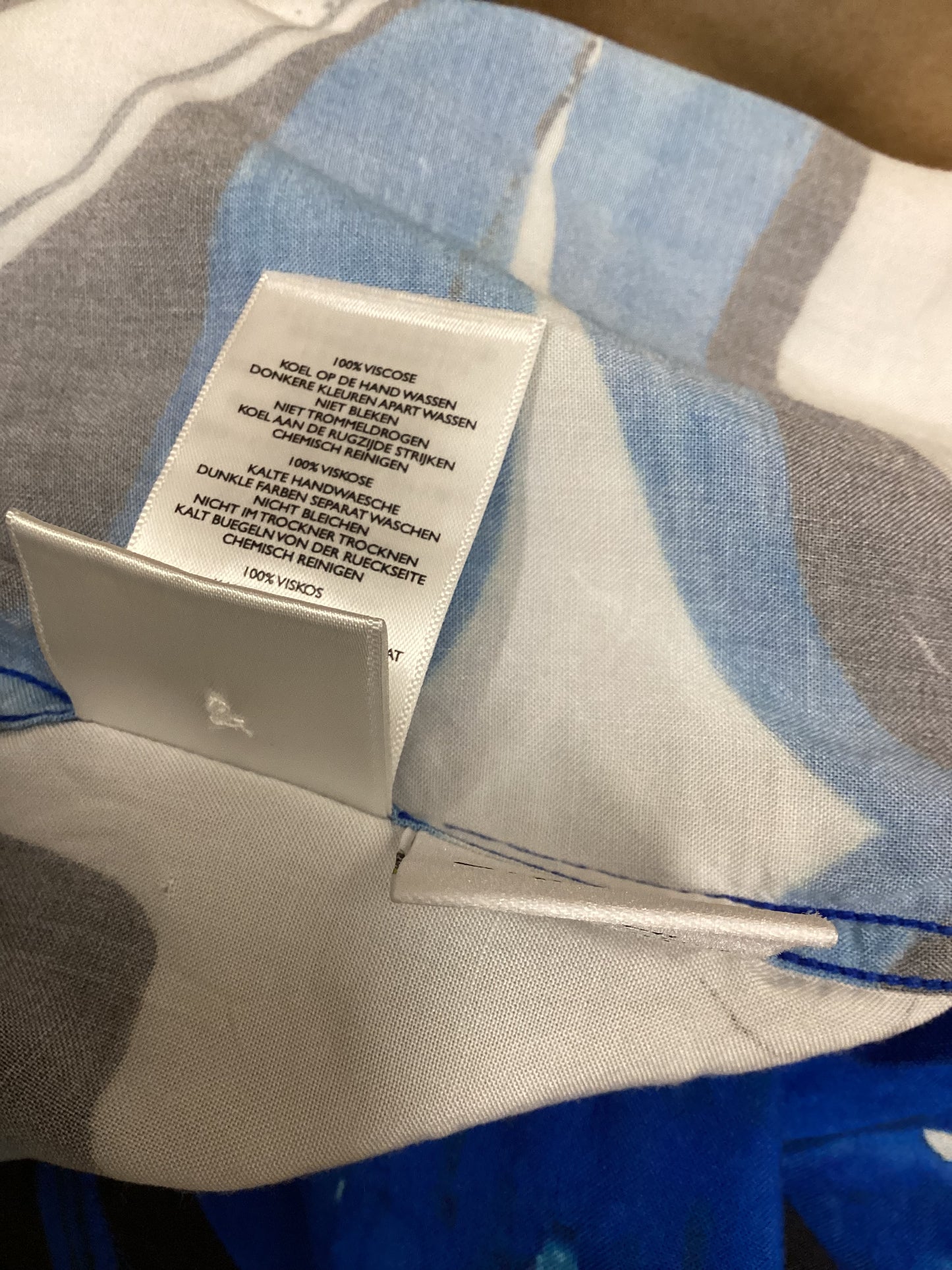 Pretty Green Smiley Originals Blue Marble Shirt Size L