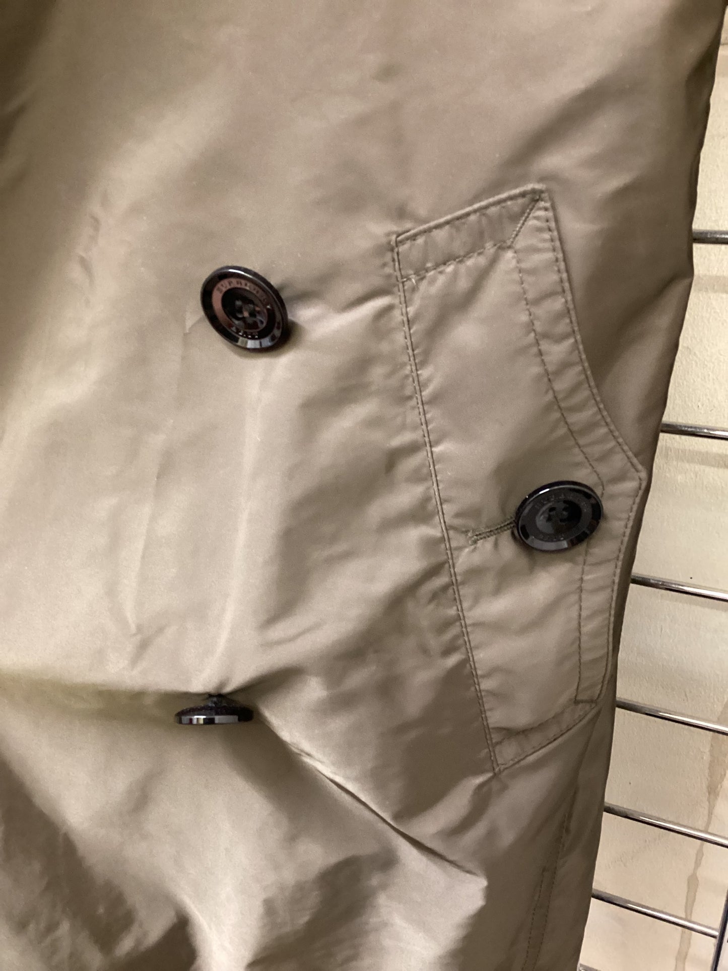 Burberry Brit Hooded Rain Jacket – Khaki Polyamide – XS