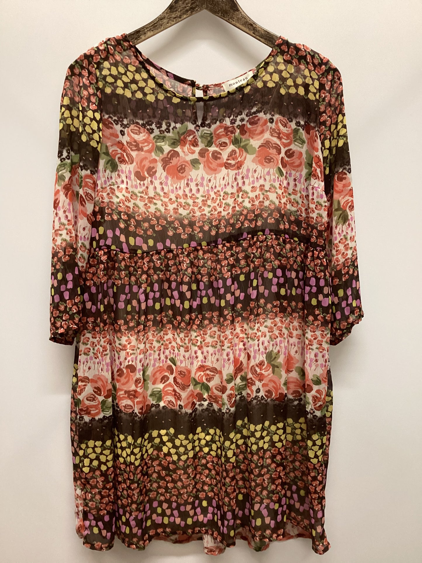 Monteau Floral Babydoll Dress Size L