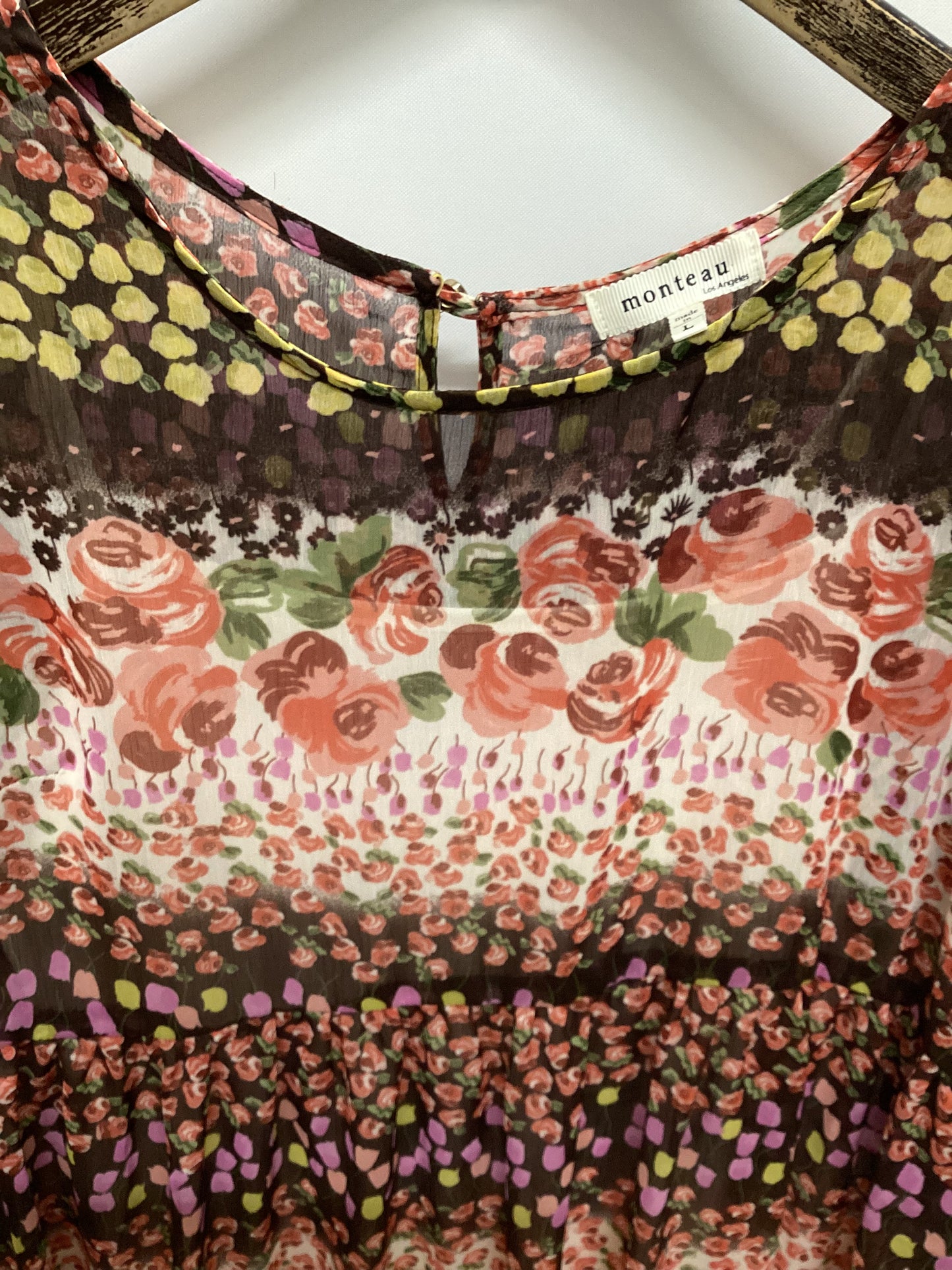 Monteau Floral Babydoll Dress Size L