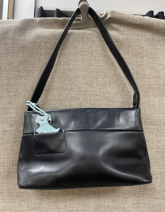 Radley Black Small Leather Bag Handbag with Dog Charm