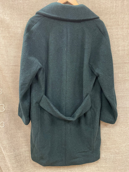 Whistles Dark Bottle Green Wool Blend Coat Small