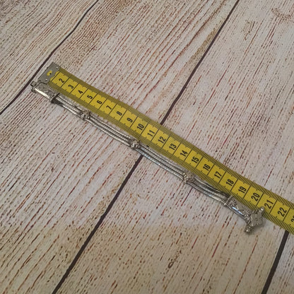 Tribal Silver Bracelet with Screw Clasp