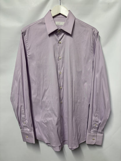 Prada Lilac Long Sleeve Cotton Shirt 40/15.5