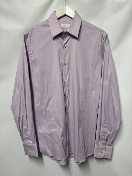 Prada Lilac Long Sleeve Cotton Shirt 40/15.5