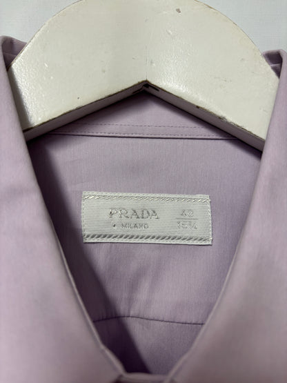 Prada Lilac Long Sleeve Cotton Shirt 40/15.5