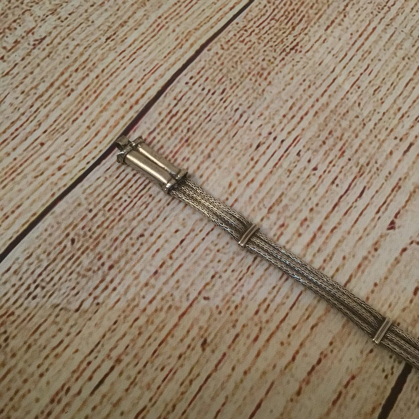 Tribal Silver Bracelet with Screw Clasp