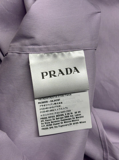 Prada Lilac Long Sleeve Cotton Shirt 40/15.5