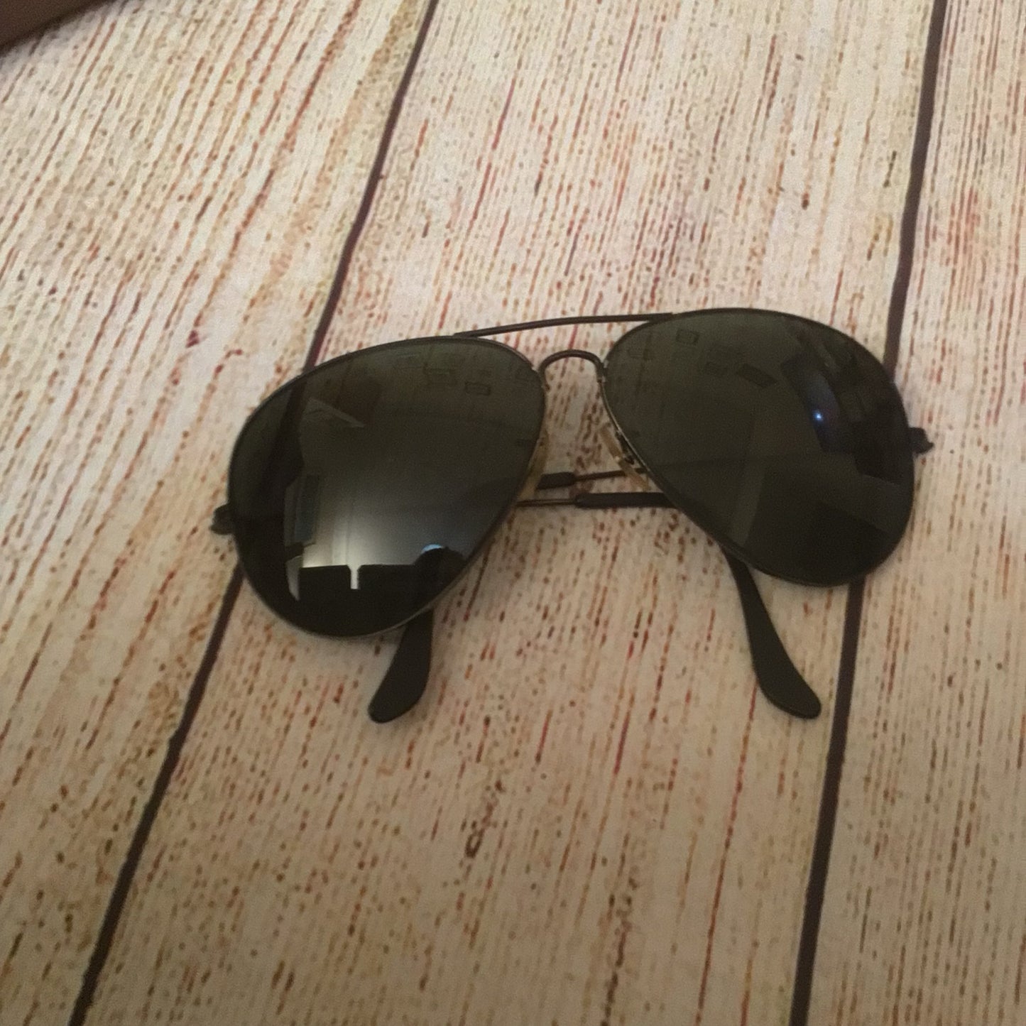Vintage Ray Ban B&L USA Black Aviator Classic Sunglasses & Case