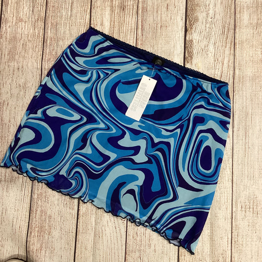 BNWT Urban Outfitters Blue Swirl Mini Skirt Size M