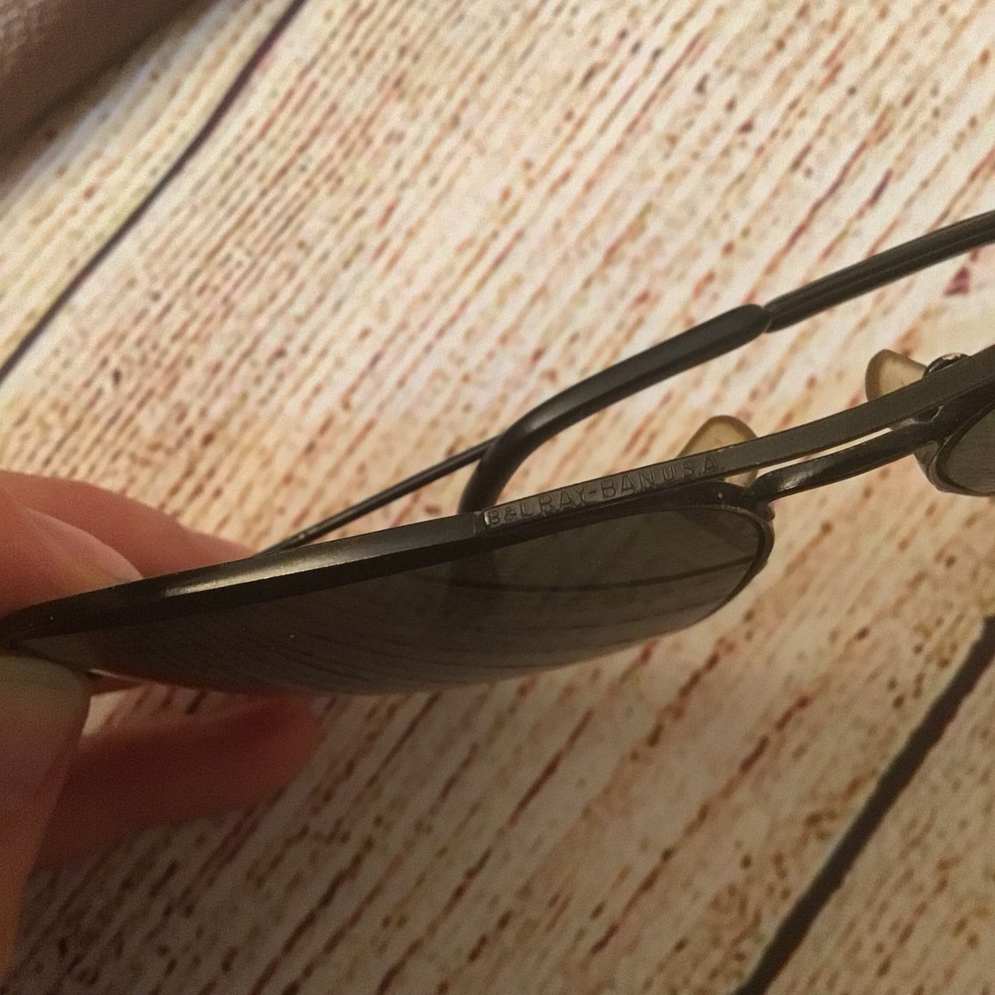 Vintage Ray Ban B&L USA Black Aviator Classic Sunglasses & Case