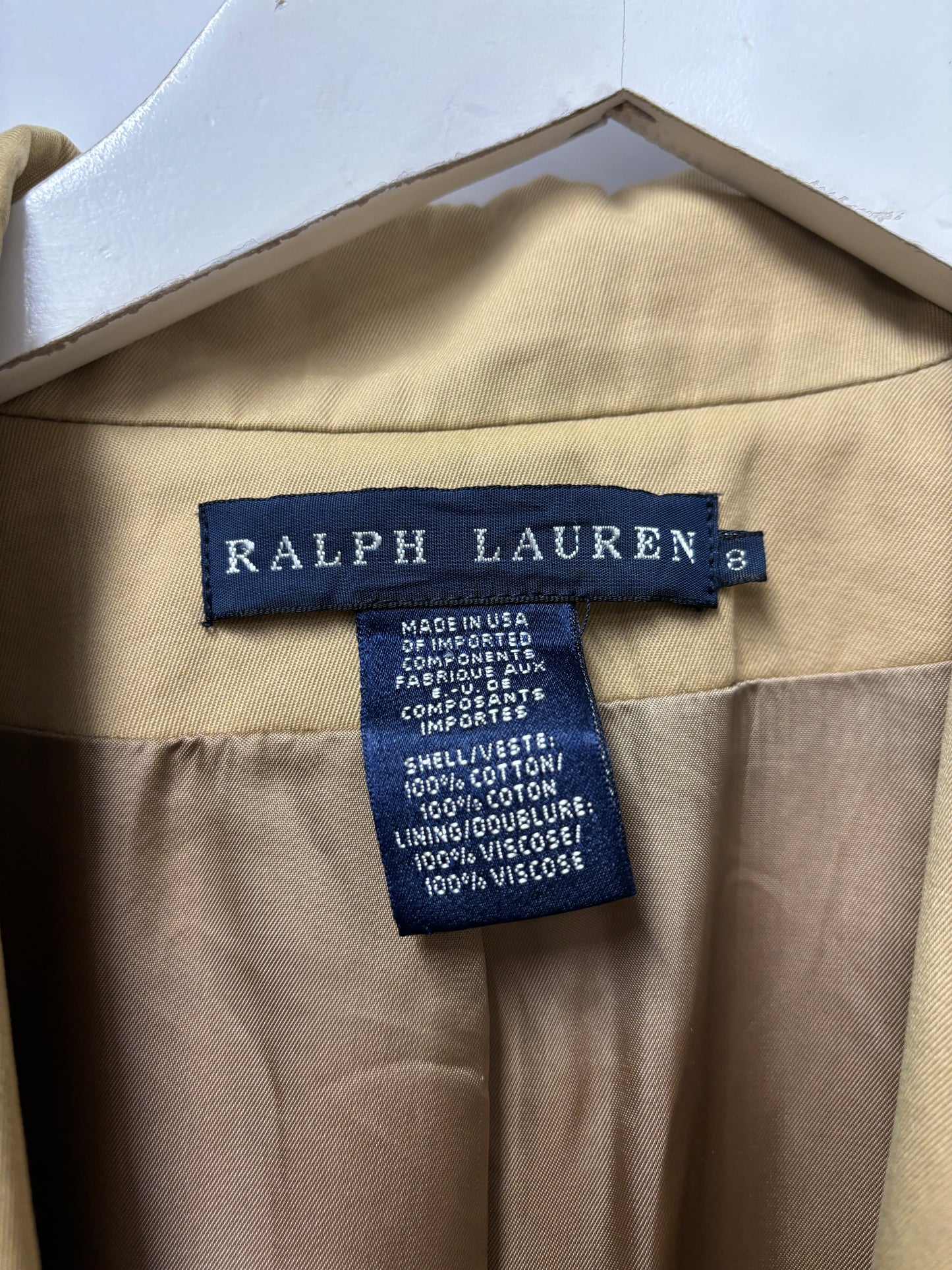 Ralph Lauren Tan Cotton Sporting Jacket 8