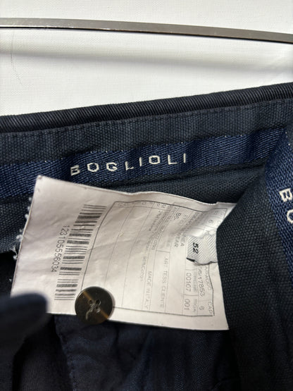 Boglioli Navy Soft Brushed Cotton Chinos 52 /W37