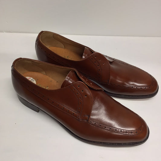 Loake Derwent Brown Leather Brogue Shoes w/o Laces Size 8 EE