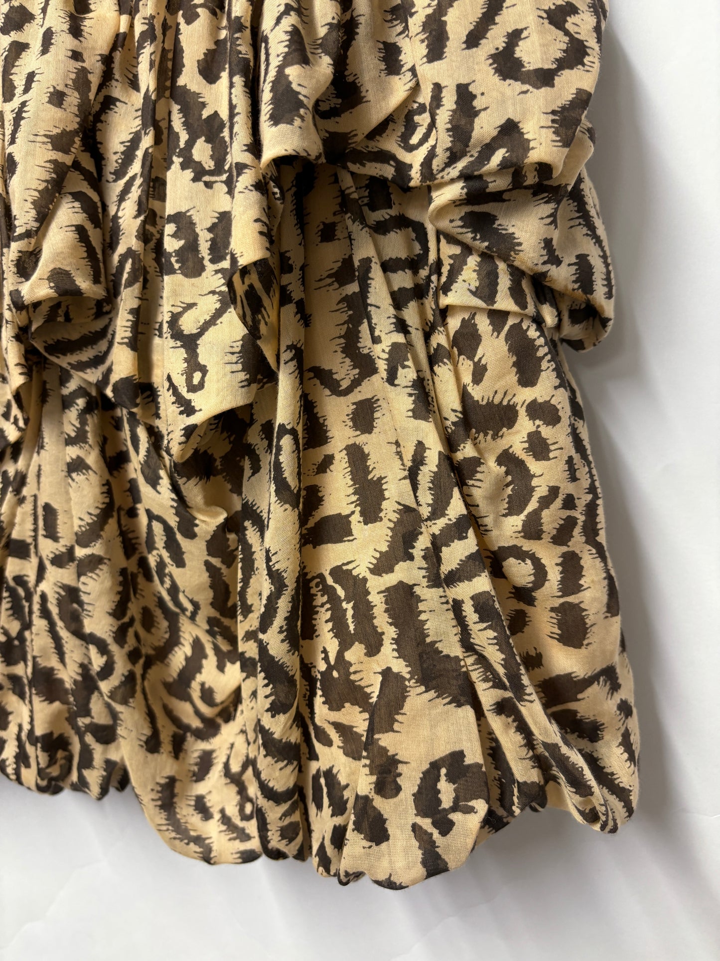 Reiss Leopard Tiered Puffball Mini Skirt 4