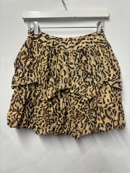 Reiss Leopard Tiered Puffball Mini Skirt 4