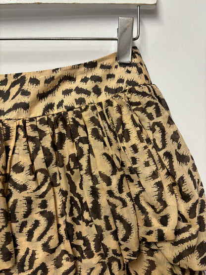 Reiss Leopard Tiered Puffball Mini Skirt 4