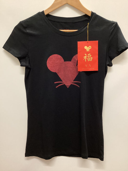 BNWT AX Armani Exchange Black and Red Year of the Rat T-Shirt Size S
