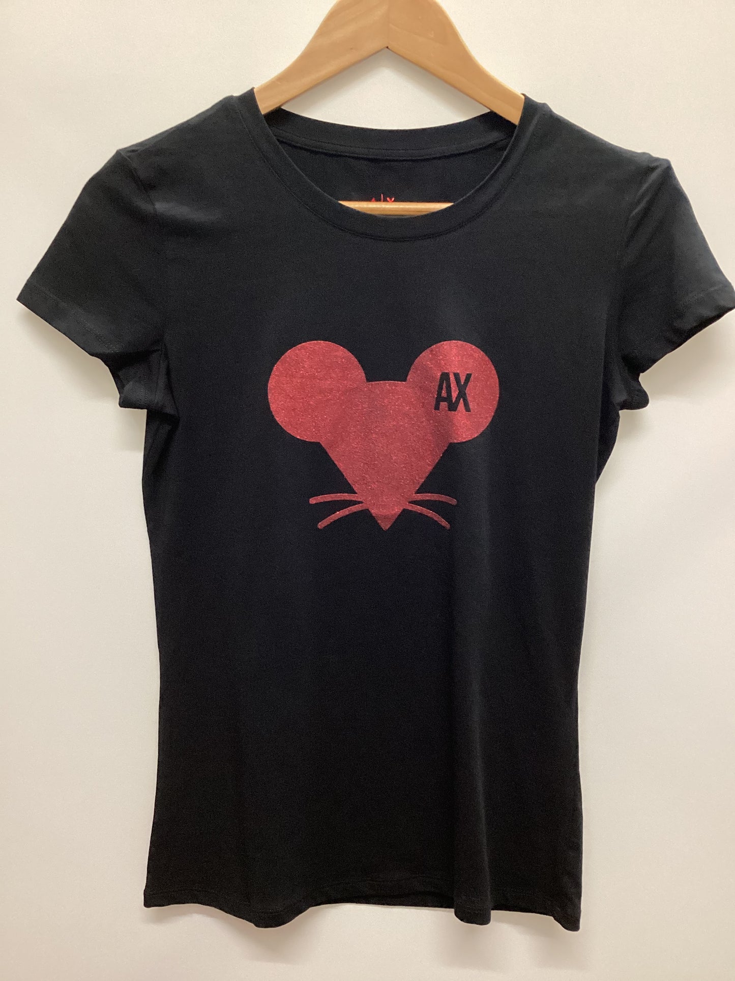BNWT AX Armani Exchange Black and Red Year of the Rat T-Shirt Size S