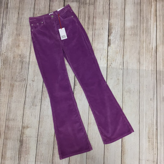 BNWT BDG Purple Corduroy High Rise Slim Flare Jeans RRP £55 Size W26 L30