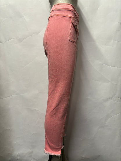 Rejina Pyo Pink Denim Asymmetric stretch Jeans 8