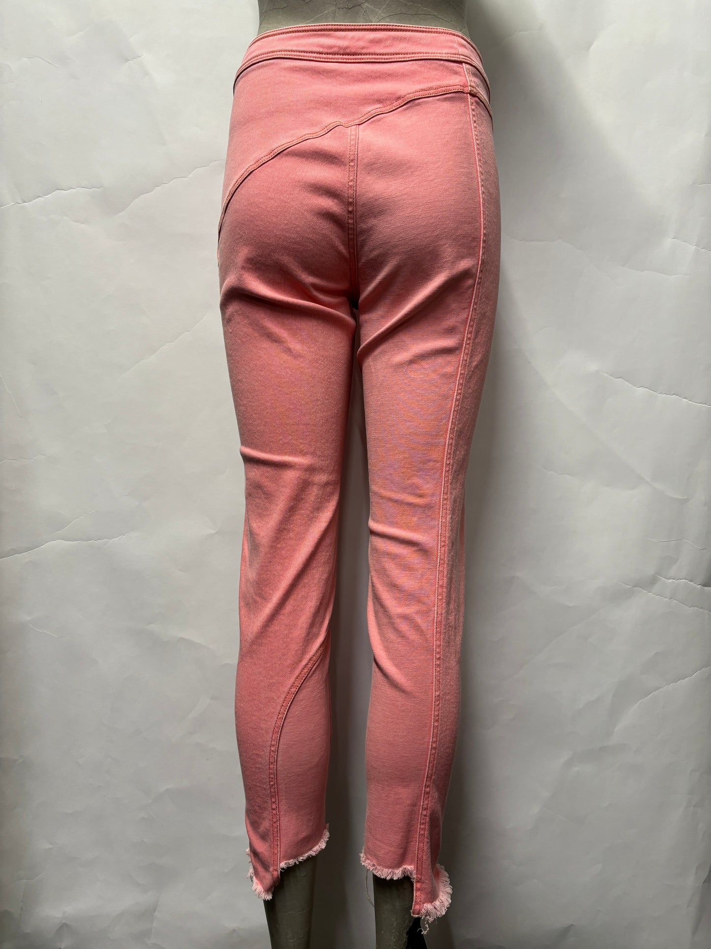 Rejina Pyo Pink Denim Asymmetric stretch Jeans 8