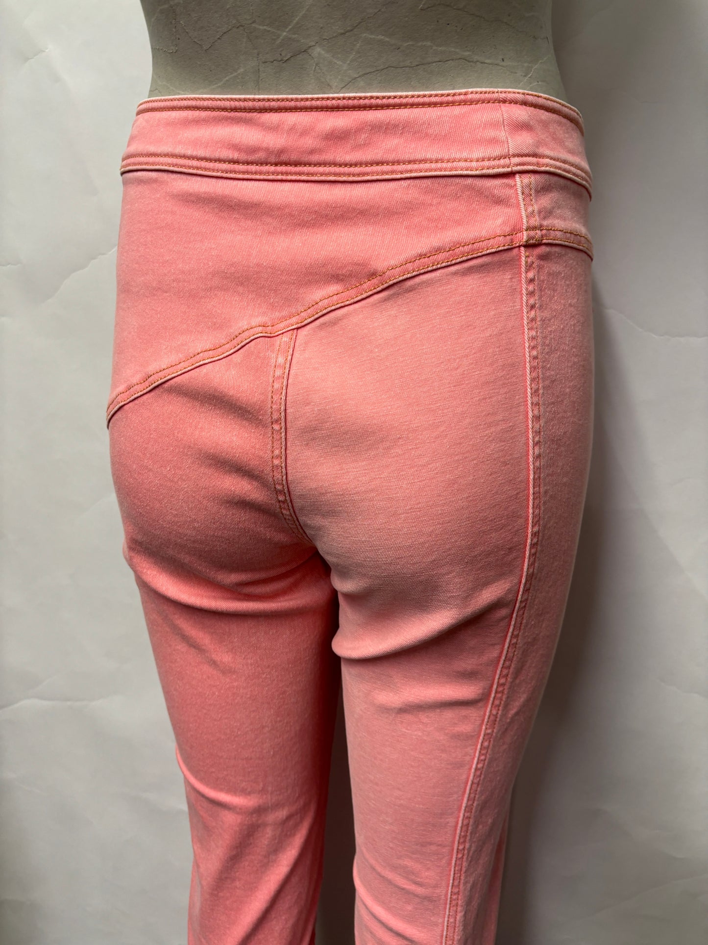 Rejina Pyo Pink Denim Asymmetric stretch Jeans 8