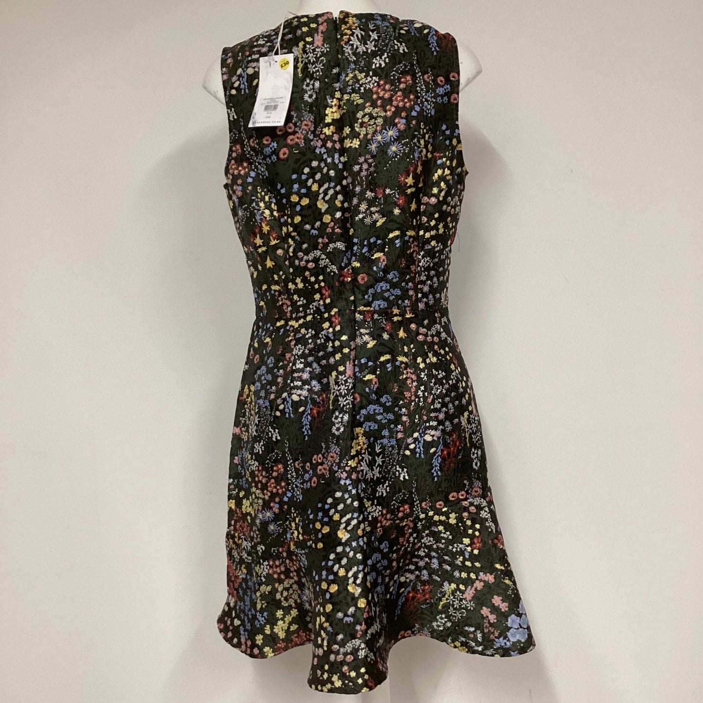 BNWT Warehouse Green Multi Flower Print Dress Size 14