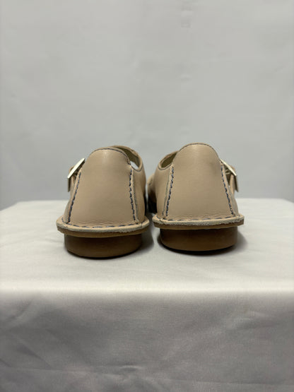 Clark's Beige Leather Mary Jane Comfort Shoes 4D