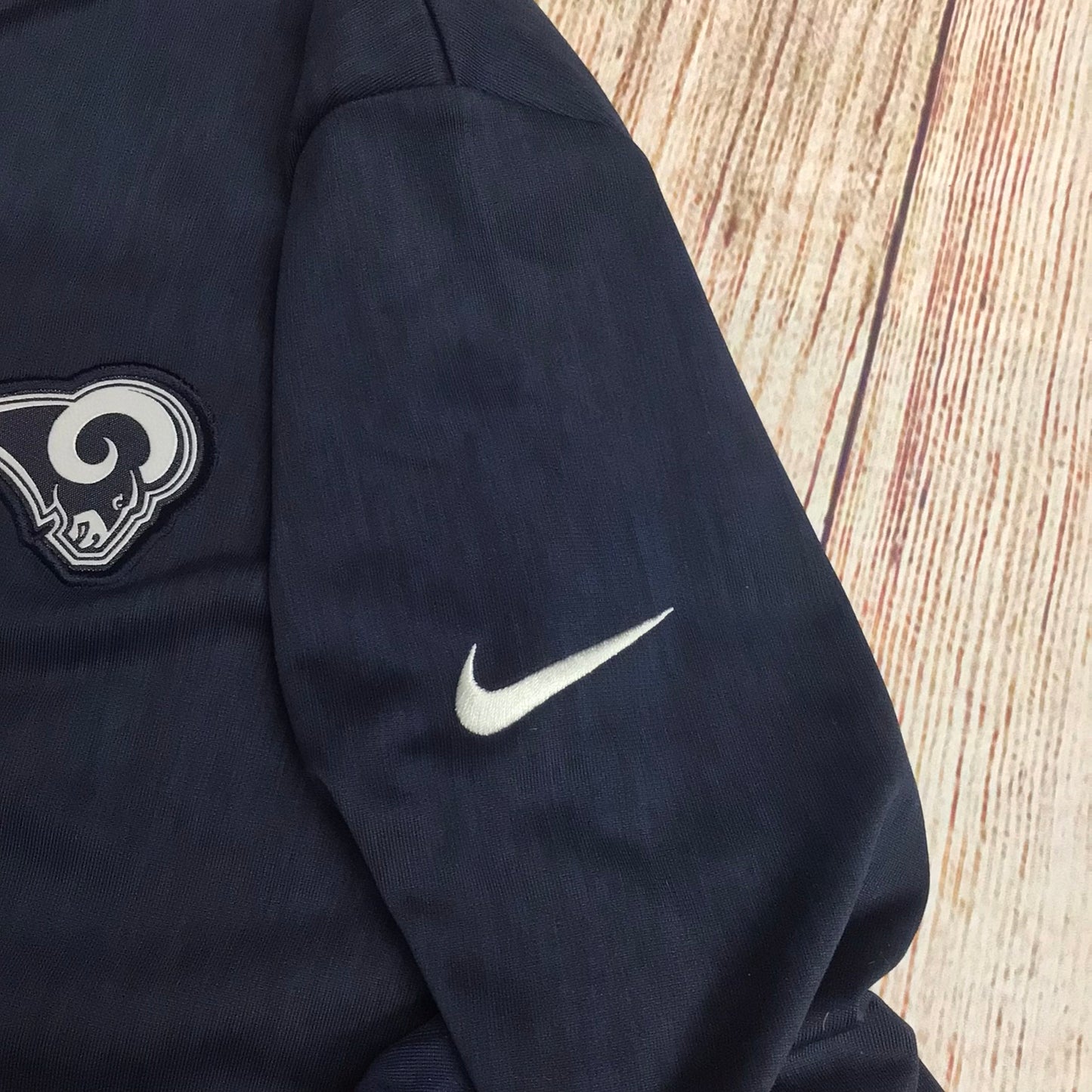 Nike Blue Dri-Fit NFL LA Rams Full Zip On Field Top Size L