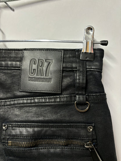 CR7 Christian Ronaldo Black and Blue Type C Treated Stretch Slim fit Jeans 28x30