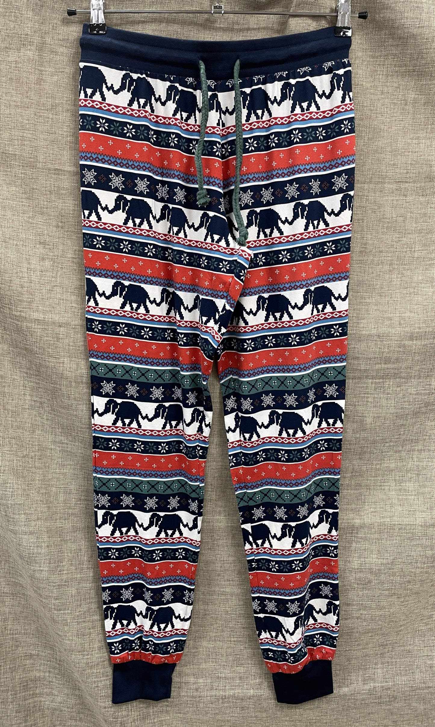 Chelsea Peers New with Tags Navy & Red Festive Christmas Elephant Snowflake Pyjamas Extra Small