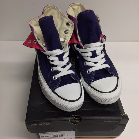 BNIB Converse Blue & Pink Hi Top Two Fold Trainers RRP  £50 Size UK 4
