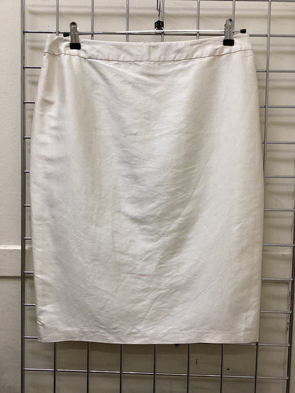 Raxevsky Women’s White Silk Skirt Size L