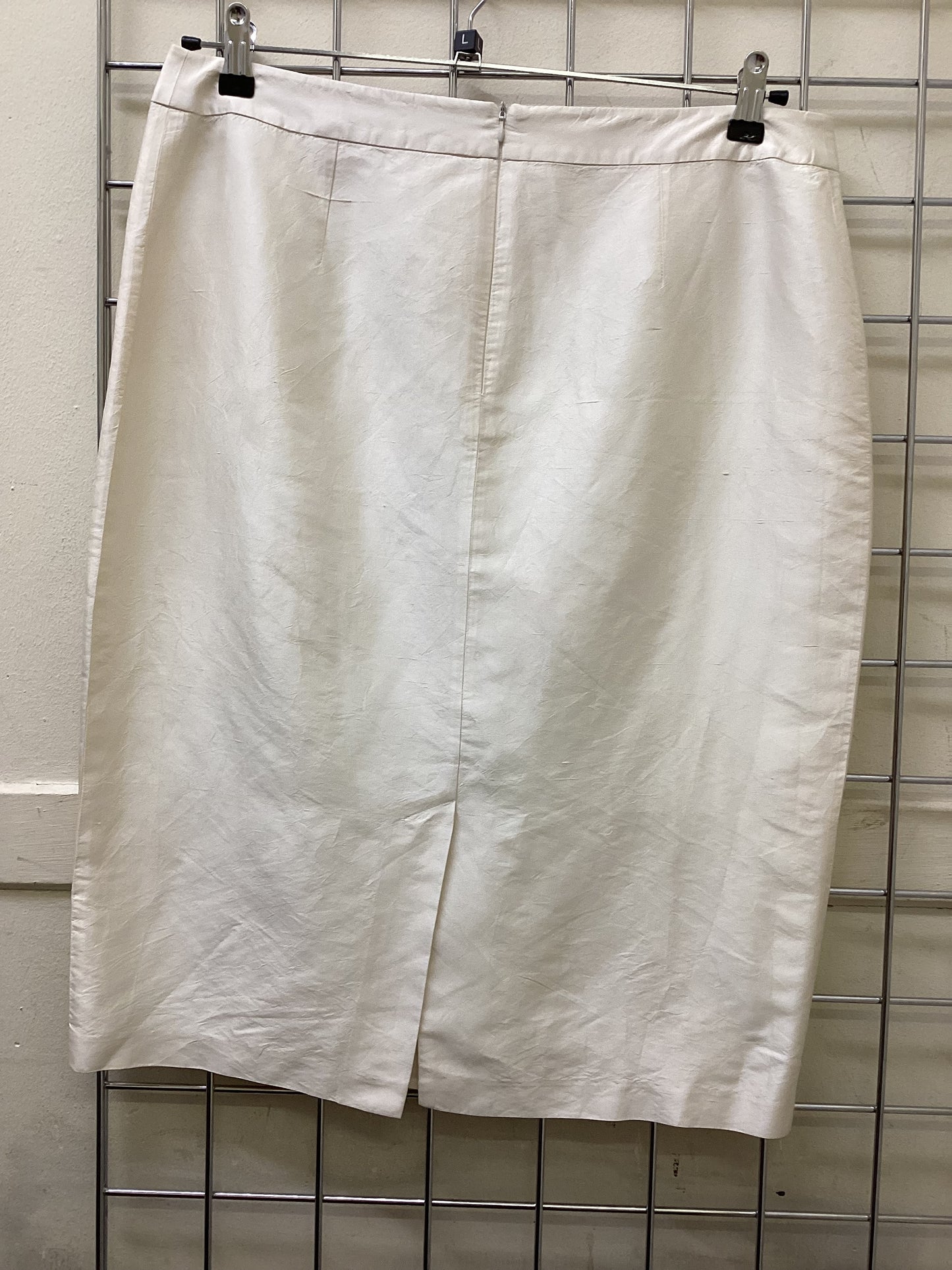 Raxevsky Women’s White Silk Skirt Size L