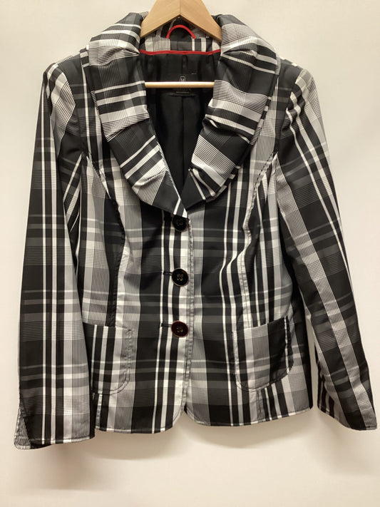 Madeleine Black and White Check Jacket Size 16